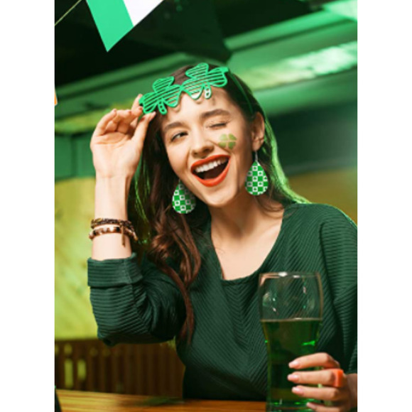 5/$25  St. Patricks Day Earrings St Patricks Day Green Jewelry St. Patrick's Day - Picture 7 of 8